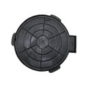 Ver imagem 1 de Tampa Tampão de Chão Passagem Articulado Ferro Fundido 32cm UNICLÁUDIO 00283e38CMUC