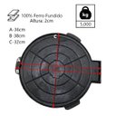 Ver imagem 3 de Tampa Tampão de Chão Passagem Articulado Ferro Fundido 32cm UNICLÁUDIO 00283e38CMUC