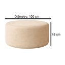 Ver imagem 5 de Puff Redondo Cartagena 1 Metro Veludo - 7 Decor Bege