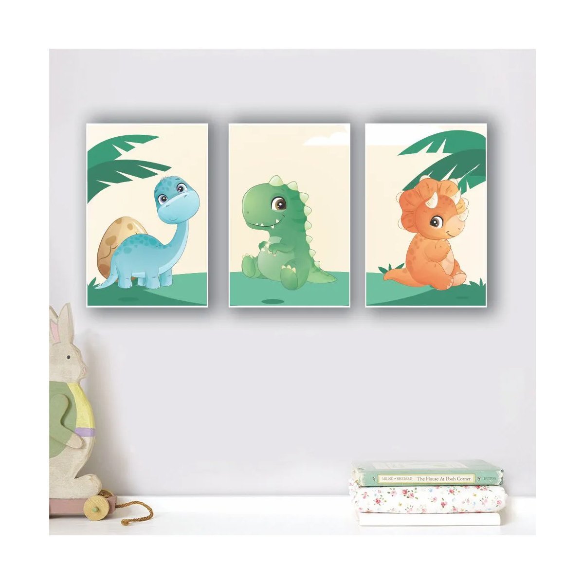 Quadros Decorativos quarto Infantil Dinossauro Baby - 2