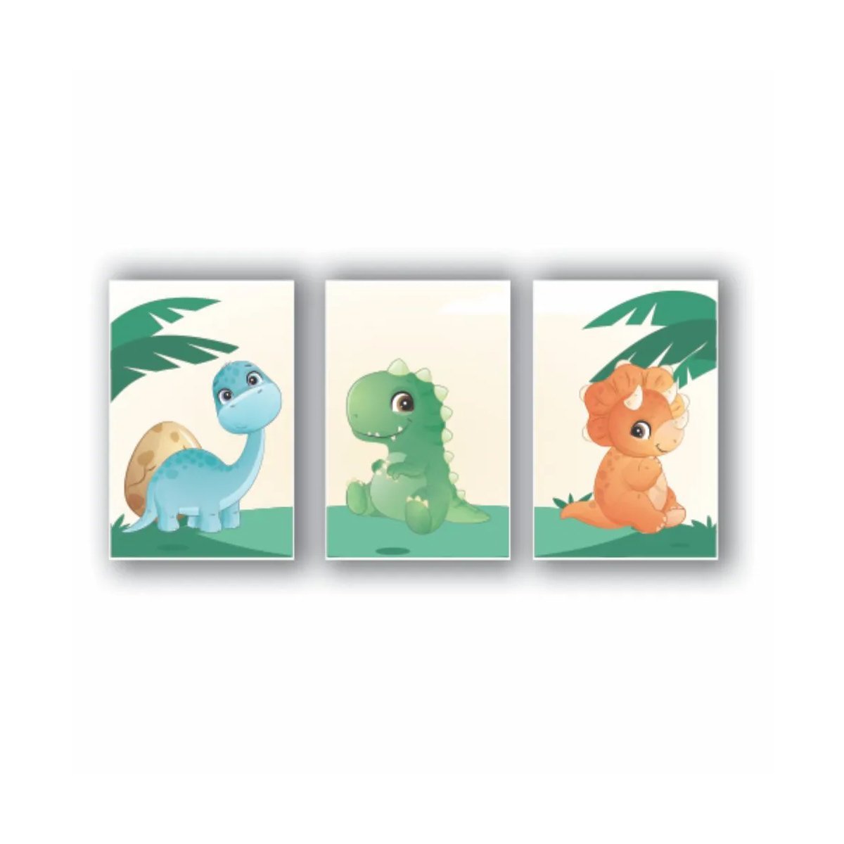 Quadros Decorativos quarto Infantil Dinossauro Baby - 1