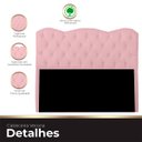 Ver imagem 7 de Cabeceira Casal Estofada para Cama Box Verona Veludo Rosa Bebe