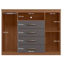 Ver imagem 3 de Guarda Roupa Casal Master New 8 Portas de Bater 4 Gavetas MDP com Espelho e Cômoda Havana Jatobá