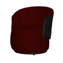 Ver imagem 1 de Poltrona Beatriz Orgânica 73cm Compose Corino Marrom/ Suede:bordo