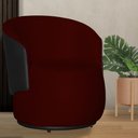 Ver imagem 4 de Poltrona Beatriz Orgânica 73cm Compose Corino Marrom/ Suede:bordo