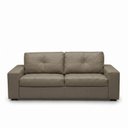 Ver imagem 4 de Sofá 3 Lugares Couro Oliva Moss Taupe Legitimo 235cm Natural Premium Adel Dekorien