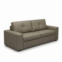Ver imagem 2 de Sofá 3 Lugares Couro Oliva Moss Taupe Legitimo 235cm Natural Premium Adel Dekorien
