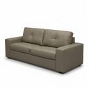 Ver imagem 3 de Sofá 3 Lugares Couro Oliva Moss Taupe Legitimo 235cm Natural Premium Adel Dekorien