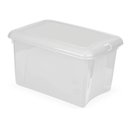 Ver imagem 1 de Caixa Plastica Organizadora Transparente 16,6 Litros - Plasvale Branco