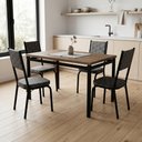 Ver imagem 2 de Conjunto de Mesa Sala de Jantar Atlanta 4 Cadeiras Diana