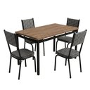 Ver imagem 1 de Conjunto de Mesa Sala de Jantar Atlanta 4 Cadeiras Diana