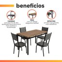 Ver mais imagens de Conjunto de Mesa Sala de Jantar Atlanta 4 Cadeiras Diana