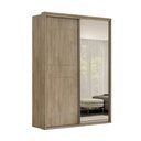 Ver imagem 4 de Guarda-Roupa Solteiro Qualita 2 Portas 3 Gavetas com Espelho 100% Mdf Carvalho/Off White - Belmax