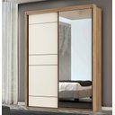 Ver imagem 2 de Guarda-Roupa Solteiro Qualita 2 Portas 3 Gavetas com Espelho 100% Mdf Carvalho/Off White - Belmax