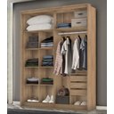 Ver imagem 3 de Guarda-Roupa Solteiro Qualita 2 Portas 3 Gavetas com Espelho 100% Mdf Carvalho/Off White - Belmax