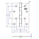 Ver imagem 3 de Kit 2 Dobradiça F.l.o. Porta / Janela Pino Solto Real 4"