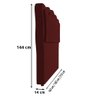 Cabeceira Cama Box Casal Queen Size Olympia 182cm Veludo Vinho - Desk Design - 3