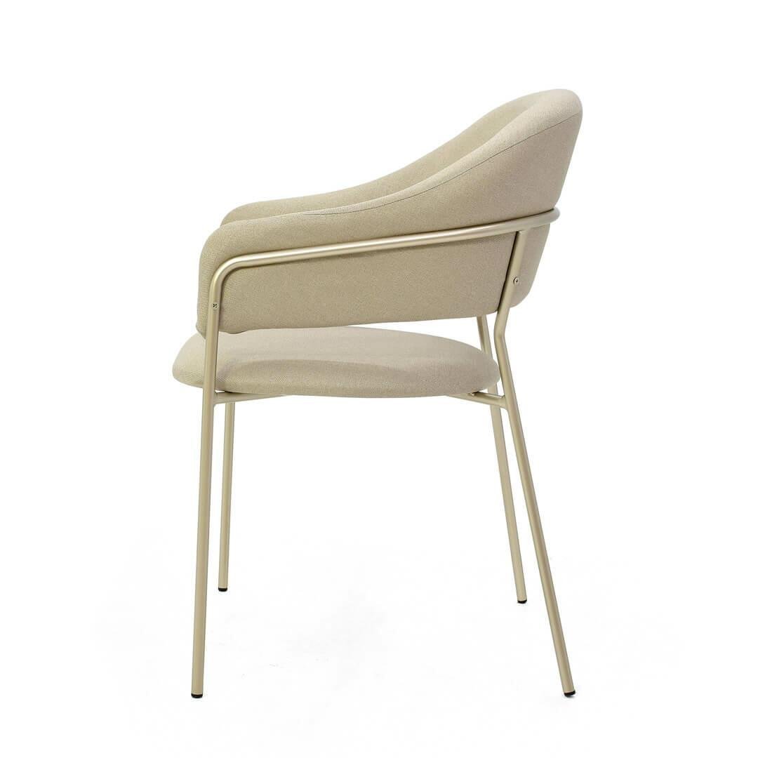 Cadeira Estofada com Estrutura de Aço Eisen - Iaza Moveis - 4