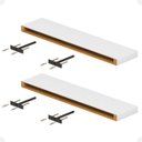 Ver imagem 3 de Kit 02 Prateleiras Suporte Embutido 60x14x3cm Branca Conceito