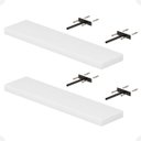 Ver imagem 7 de Kit 02 Prateleiras Suporte Embutido 60x14x3cm Branca Conceito