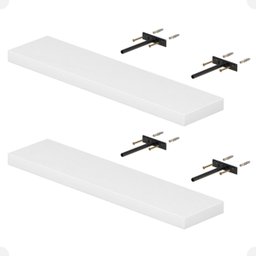 Kit 02 Prateleiras Suporte Embutido 60x14x3cm Branca Conceito - 7