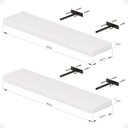Ver imagem 4 de Kit 02 Prateleiras Suporte Embutido 60x14x3cm Branca Conceito