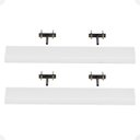 Ver imagem 6 de Kit 02 Prateleiras Suporte Embutido 60x14x3cm Branca Conceito