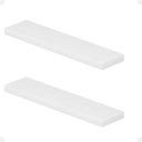 Ver imagem 1 de Kit 02 Prateleiras Suporte Embutido 60x14x3cm Branca Conceito