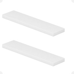 Kit 02 Prateleiras Suporte Embutido 60x14x3cm Branca Conceito - 1