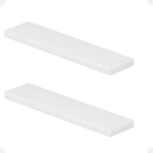 Kit 02 Prateleiras Suporte Embutido 60x14x3cm Branca Conceito