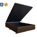 Ver imagem 1 de Cama Box Baú Casal Marrom Convencional 138x188x34x20interno