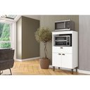 Ver imagem 4 de Balcão 2 Fornos 70 Cm 2 Portas e 1 Gaveta Moderna Branco -thb