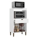 Ver imagem 3 de Balcão 2 Fornos 70 Cm 2 Portas e 1 Gaveta Moderna Branco -thb