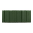Ver imagem 1 de Cabeceira Cama Casal Queen Estofada Gomos 170cm X 121cm Linho Veludo Cor:linho Moderno Verde