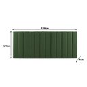 Ver imagem 3 de Cabeceira Cama Casal Queen Estofada Gomos 170cm X 121cm Linho Veludo Cor:linho Moderno Verde