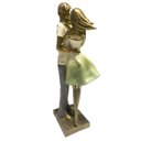 Ver imagem 4 de Escultura Figura Decorativa em Resina Linda Família Dourado Espressione Estatua Família, Escultura R