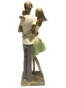 Ver imagem 5 de Escultura Figura Decorativa em Resina Linda Família Dourado Espressione Estatua Família, Escultura R