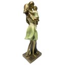 Ver imagem 3 de Escultura Figura Decorativa em Resina Linda Família Dourado Espressione Estatua Família, Escultura R