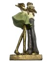 Ver imagem 7 de Escultura Figura Decorativa em Resina Linda Família Dourado Espressione Estatua Família, Escultura R