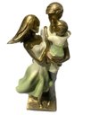 Ver imagem 2 de Escultura Figura Decorativa em Resina Linda Família Dourado Espressione Estatua Família, Escultura R