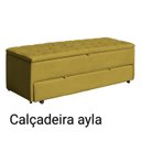 Ver imagem 1 de Calçadeira Baú Sapateira 160cm Ayla Veludo Capitonê
