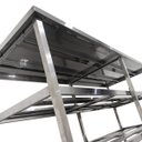 Ver imagem 2 de Mesa Aço Inox Industrial 140x70x90 cm Prateleira Dupla Fenestrada Nortinox