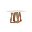 Ver imagem 3 de Mesa de Jantar 120cm Retangular 4 Lugares com Vidro Canto Arredondado Lins Henn