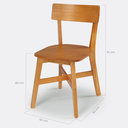 Ver imagem 2 de Cadeira de Madeira Paris Cor Mel