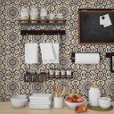 Ver imagem 2 de Papel de Parede Decorativo Azulejo Vintage Português Floral 2,5m