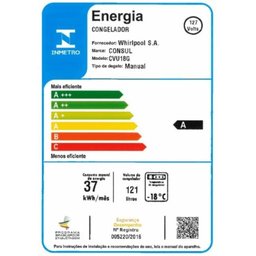 Freezer Vertical Consul 121 Litros Degelo Manual Branco Cvu18gb – 110v - 5
