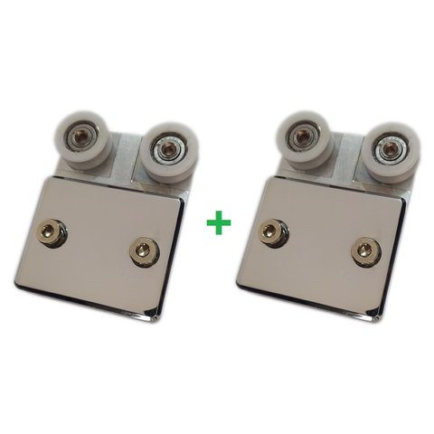 Kit 2 roldanas dupla 1126 D tipo carrinho para vidro temperado - Blindex