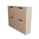 Ver imagem 1 de Sapateira Milano 4 Portas para 16 Pares de Sapato Creme/branco - Panorama Móveis
