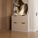 Ver imagem 3 de Sapateira Milano 4 Portas para 16 Pares de Sapato Creme/branco - Panorama Móveis