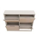 Ver imagem 2 de Sapateira Milano 4 Portas para 16 Pares de Sapato Creme/branco - Panorama Móveis